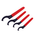 45-48HRC C Hook Spanner Wrench Spanner Collet Chuck Half Moon Wrench For 38-72mm Round Nut With Red Non-slip Handle