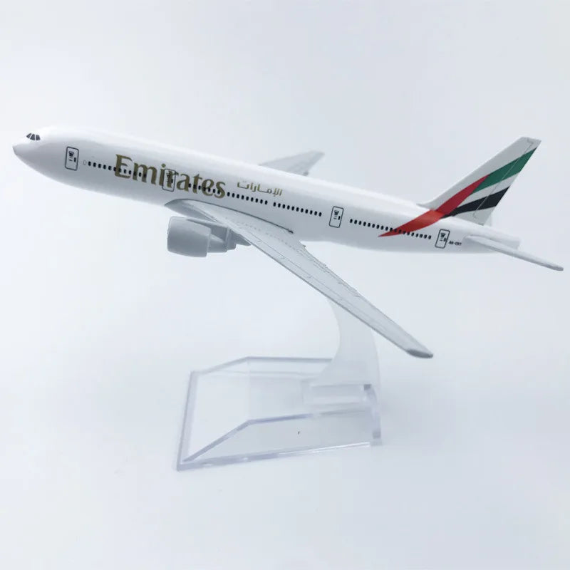 16cm/20cm Air Emirates Airlines B777 A380 Airplane Model Metal Scale Toy Plane Collectible Aircraft Kids Toys For Boy