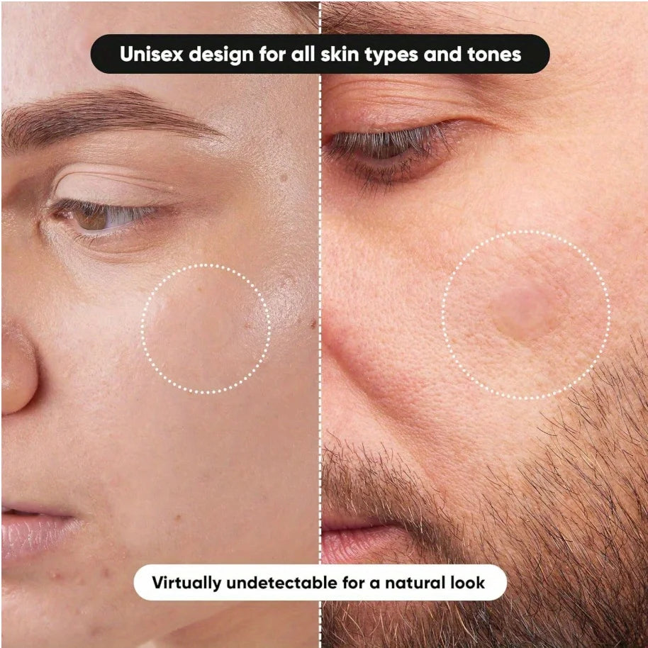 240+240Count Adult Transparent Star-Shaped Acne Patches - Effective Pore Cleansing Strips, Unscented, Alcohol-Free, Waterproof,