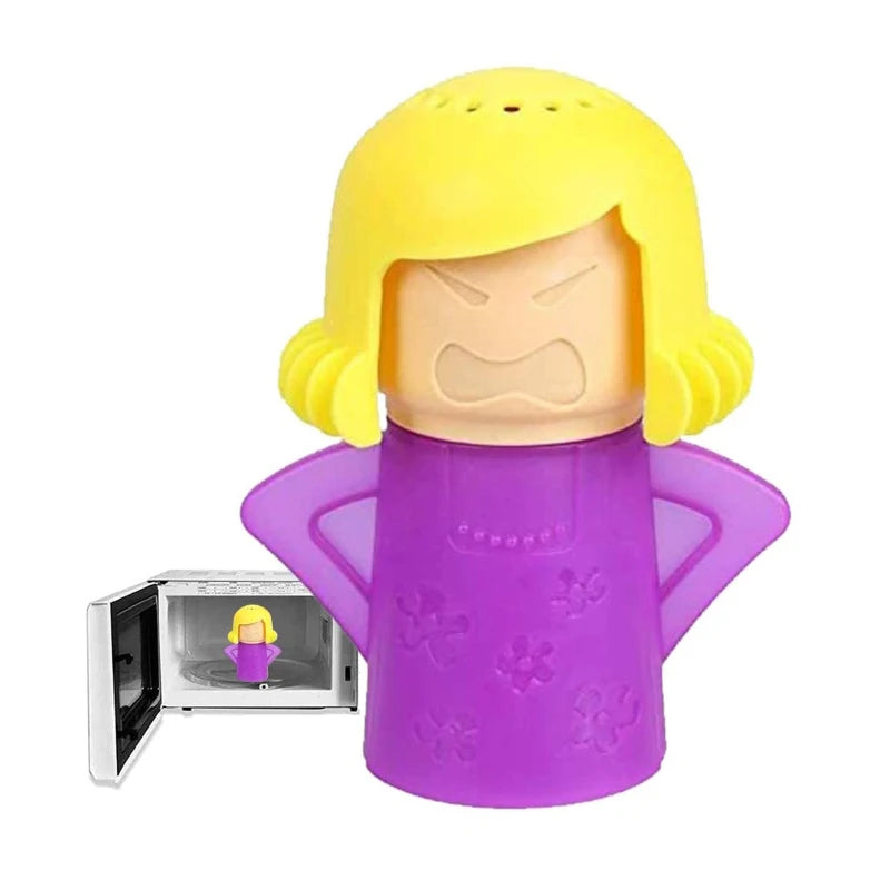 Angry Mama Microwave Cleaner Oven Steam Cleaner Easily Cleans Microwave Appliances for The Kitchen Refrigerator Cleaning Tools