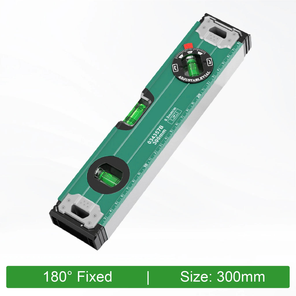 Q01 Magnetic Spirit Level Aluminum Alloy Bubble Level Ruler Adjustable Angle High Precision Shockproof Measuring Tool