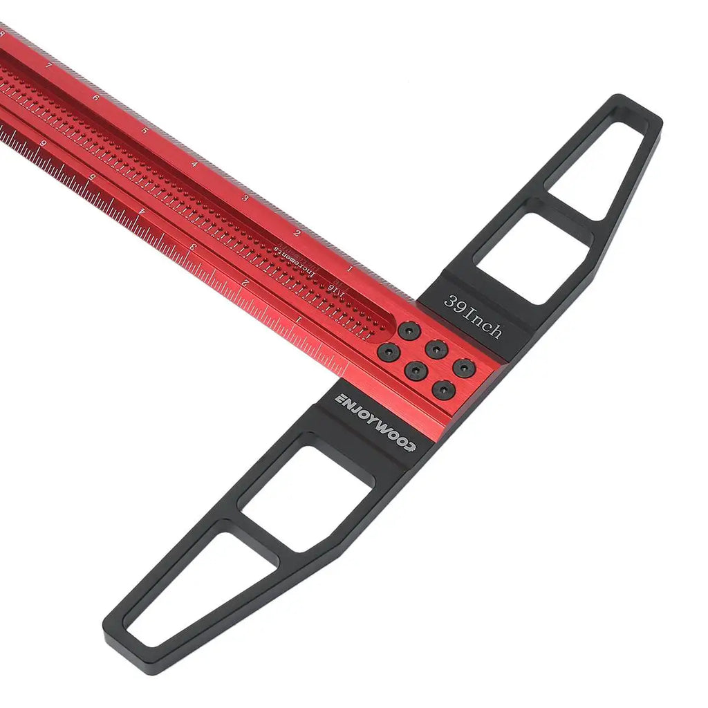 300-1000mm Woodworking T-type Scribe Square Ruler Hole Scribing ruler Drawing Marking Gauge Crossed-out Measuring Carpenter Tool