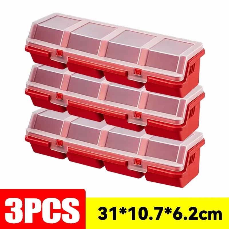Part Storage Box Screw Organizer Tool Multi-Compartment Organizer Box for Screw Small Part Plastic Jewelry Hardware Storage Case