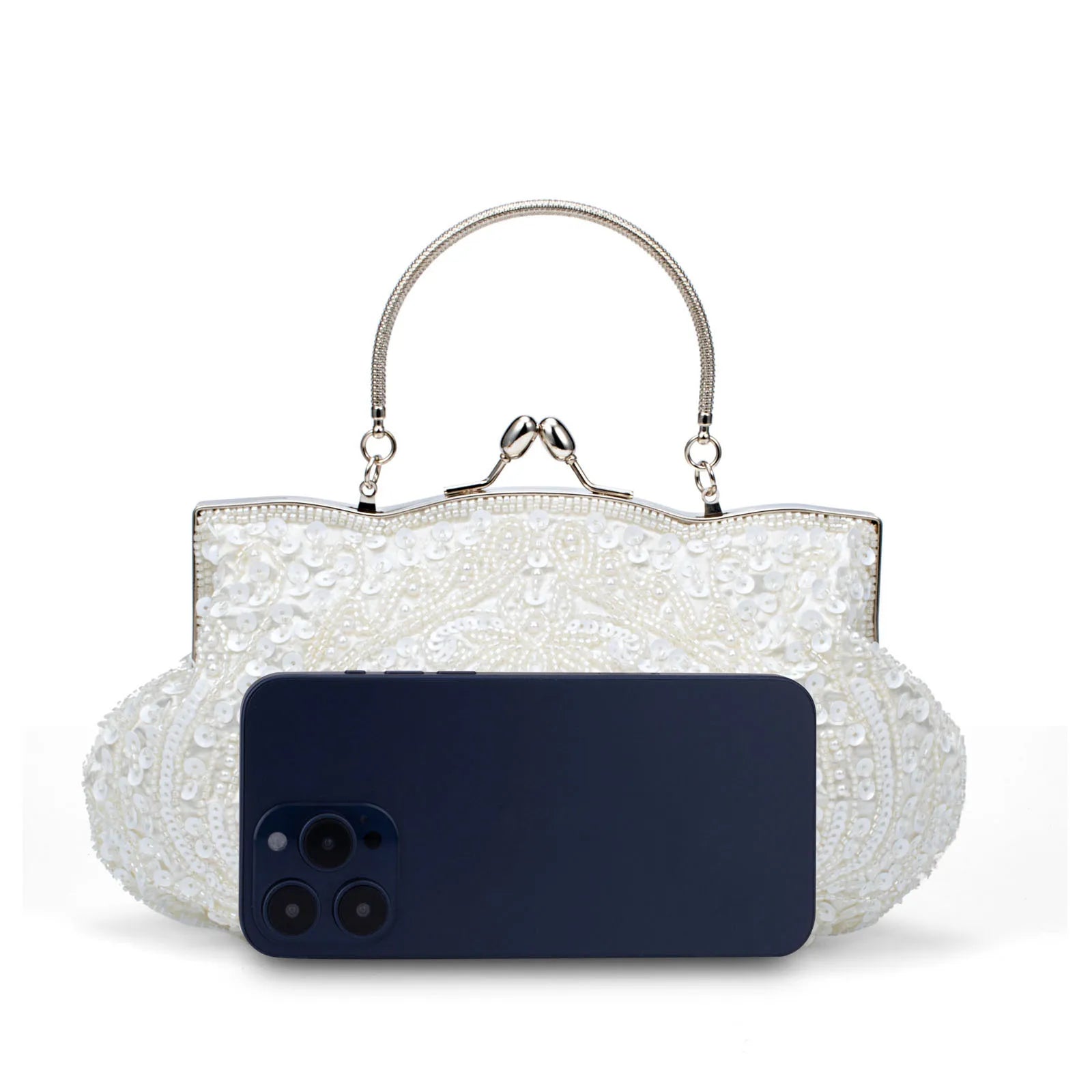 Retro Evening Bags For Women Clutch Bag Embroidered Sequins Beaded Chain Shoulder Bag For Dress Banquet Wedding Handbag Purse