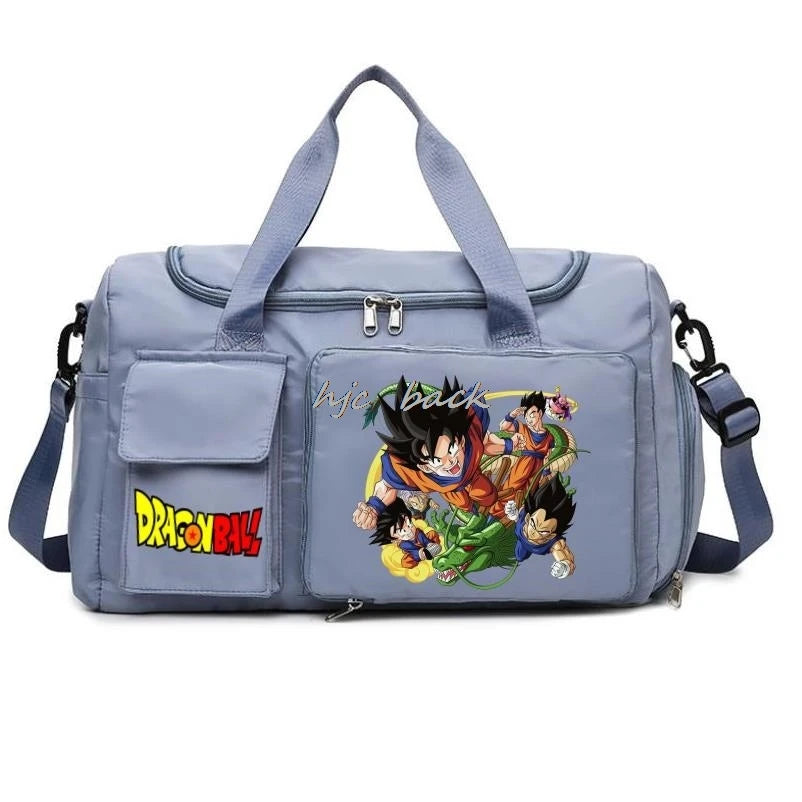 Fashion Dragon Ball Print Large Capacity Storage Bag Shoulder Bag Camping Accessories Dry/wet Separation Travel Bag