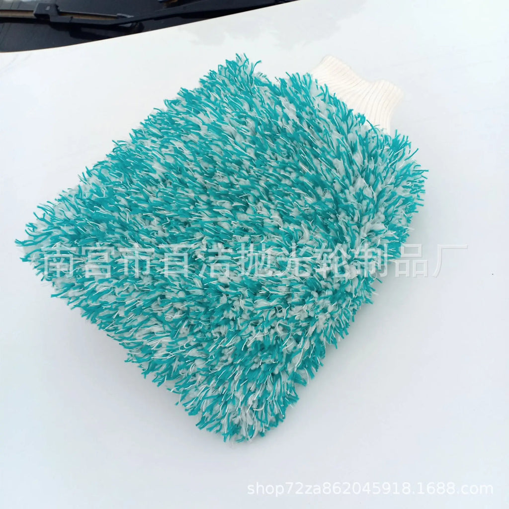 Car Cleaning Glove Soft Microfiber Thicken Plush Car Cleaning Tools Auto Detail Cleaning Mitt Double-faced Glove Car Accessories