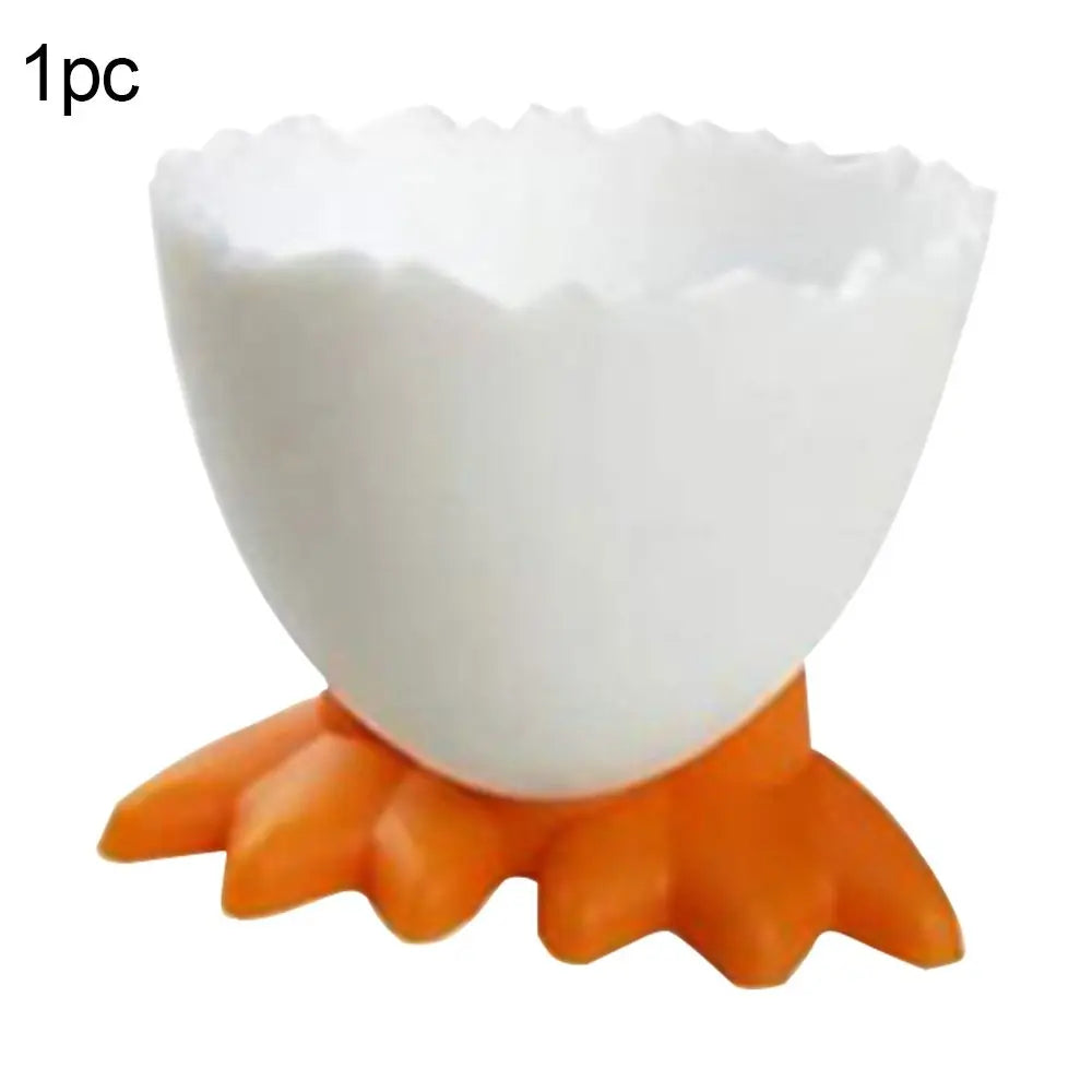 1/2/4Pcs Cute Creative Egg Cup Holder Plastic Eggs Holder with Feet Eggs Separator Boiled Eggs Container Kitchen Accessories