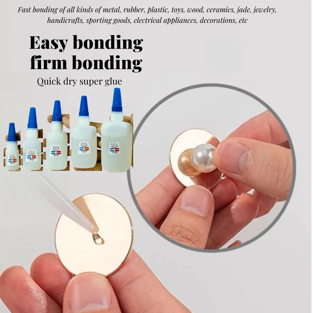 502 Super Glue Cyanoacrylate Instant Strong Quick Dry Adhesive for Caremic Plastic Crafts Jewelry Toys Shoes 10/20/35/50/100g