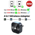4IN1 Dongle Wireless Carplay Adapter USB Plug Play WiFi Bluetooth for iPhone Carplay Airplay Android Auto Mirrorlink Connect