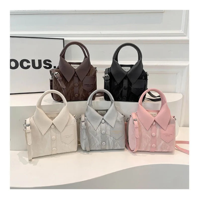 2026 New Minimalist Shirt Bag for Women Fashion Casual Shoulder Crossbody Bag Unique Design Handbag