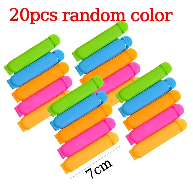 20/5PCS Portable Kitchen Storage Food Snack Seal Sealing Bag Clips Sealer Clamp Plastic Tool Kitchen Accessories Food Bag Clips