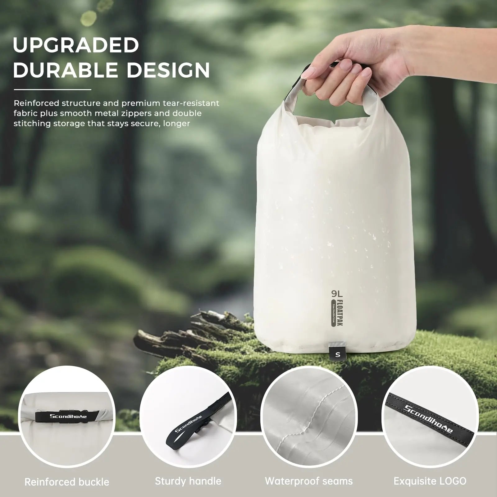 Waterproof Dry Bag Ultralight Clothing Storage Bag Lightweight Roll Top Travel Packing Organizer for Luggage Swimming Outdoor