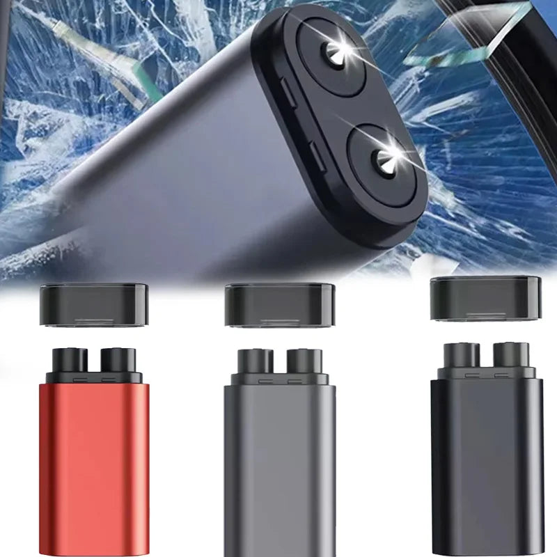 Car Double Hammer Head Safety Hammer Window Breaker Car Emergency Safehammer Seat Belt Cutter and Glass Breaker Escape Tool
