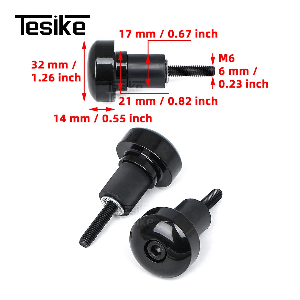 Left & Right Pair Handlebar End Caps for Yamaha R1 R6 FZ1 FZ6N FZ400 XJR R1M Anti-Vibration Bar End Weights Set of 2