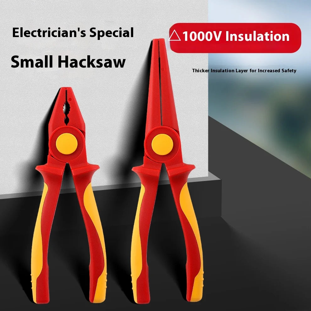Multifunctional VDE 1000V Insulated Wire Pliers Electrical Special Plastic Needle-nose Pliers for High Voltage Work