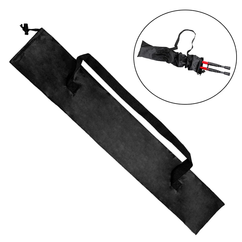 Black Strap Hiking Pole Storage Cloth Bag Oxford Waterproof Walking Stick Organizer Portable Outdoor Drawstring Bag