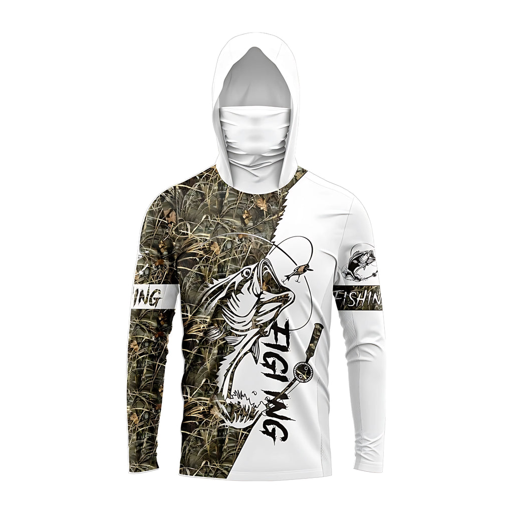 2026 New Model UV-Resistant Fishing Shirt with Long Sleeves and Hooded Collar - UV-Resistant Fishing Mask Clothing