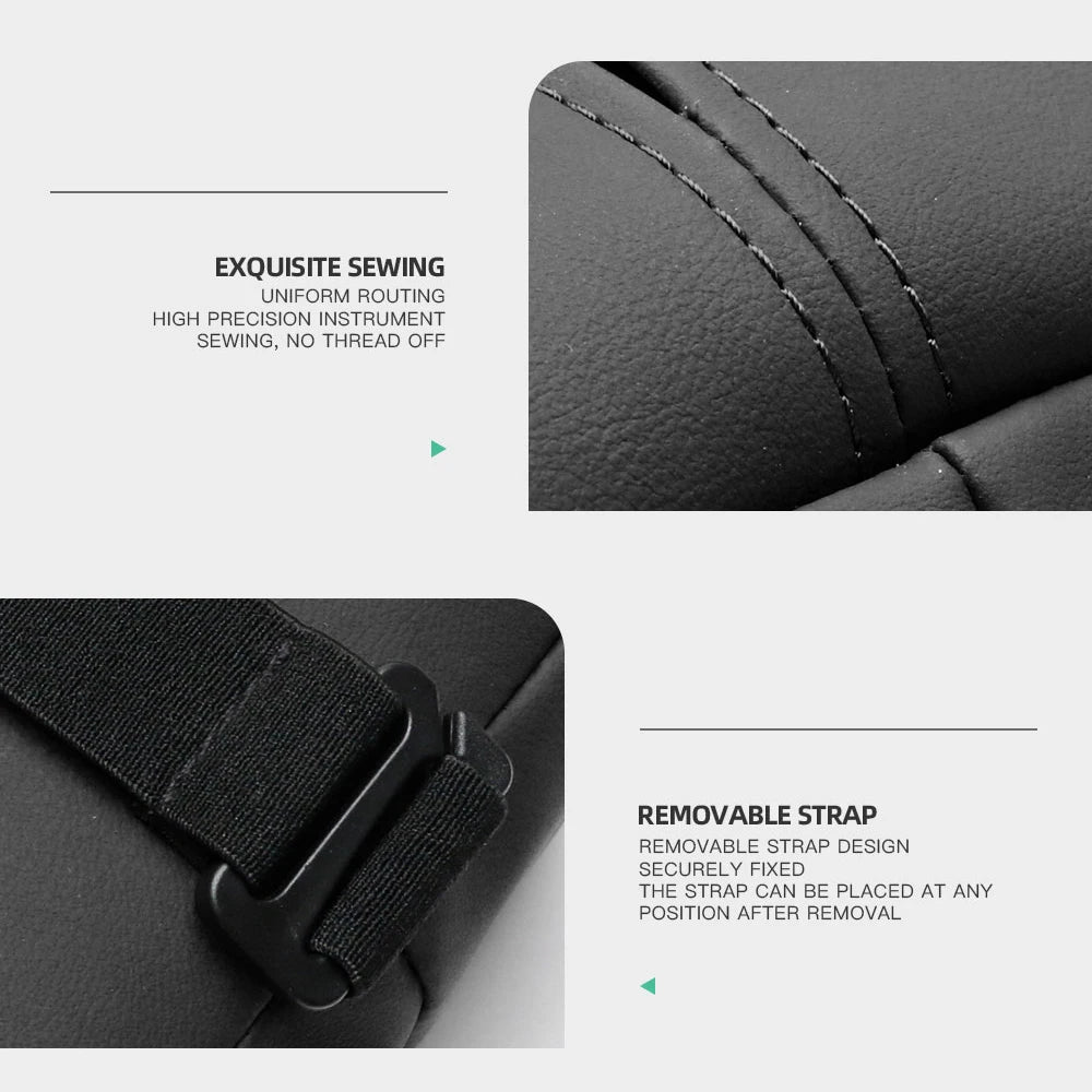 Car Tissue Holder, Car Sun Visor Tissue Box, Universal PU Leather Tissue Box for Sun Visors, Center Armrests and Seat Backs