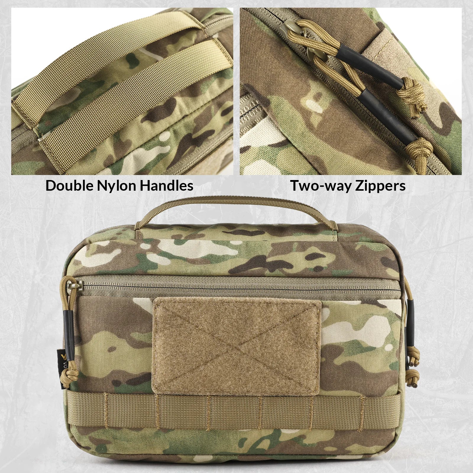 VOTAGOO Tactical Toiletry Bag Hygiene Bag EDC Tool Molle Pouches Small Dopp Kit Travel Shower Bag for Men