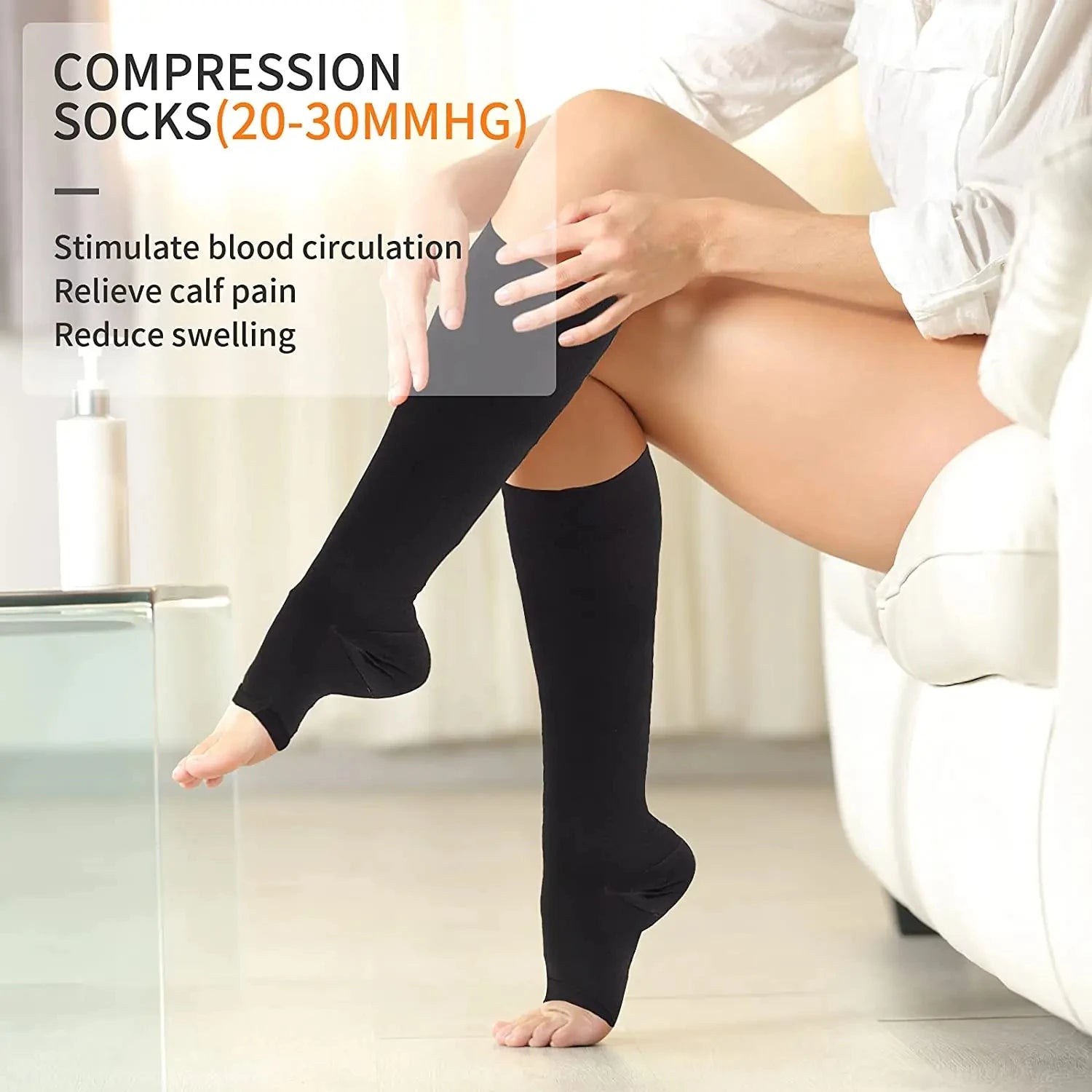 Zipper Compression Socks Medical Varicose Diabetes Swelling Sports Socks Men's Outdoor Running Cycling Glof Women's Stockings