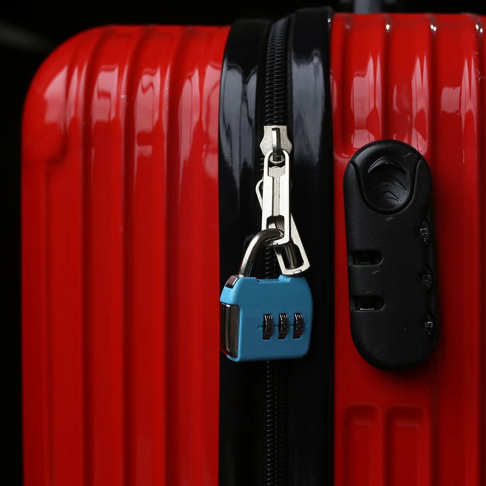 3 Digits Lock Multifunctional Smart Airplane Lock Zinc Alloy Suitcase Luggage Bag Password Key Anti-theft Lock with Long Chains