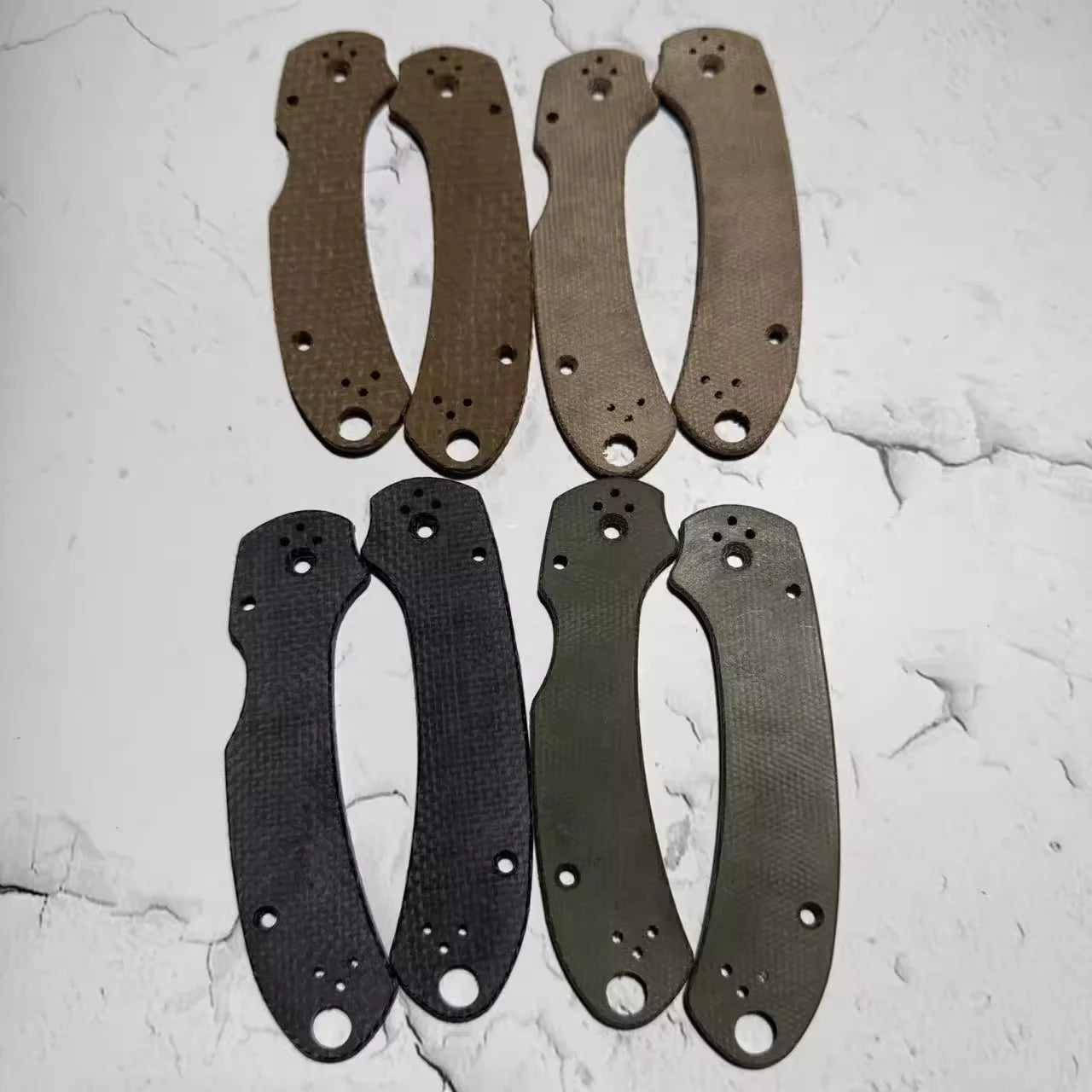 1 Pair Custom Made Micarta Grip Knife Handle Scales for Spyderco C223 Para3