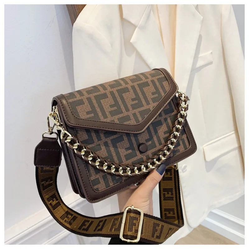 2026 Spring New Arrival: Retro Letter Print Crossbody Bag - Stylish Mini Shoulder Bag for Women