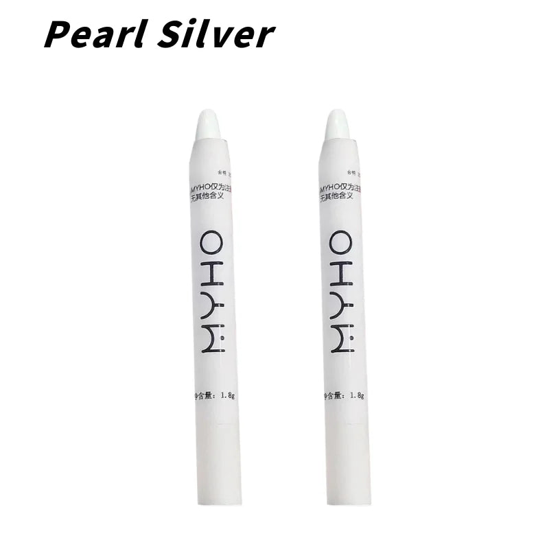 3 colors Glitter Lying Silkworm Pen Matte White Pearlescent White Pearl Silver Lying Silkworm Highlighter Brightening Makeup