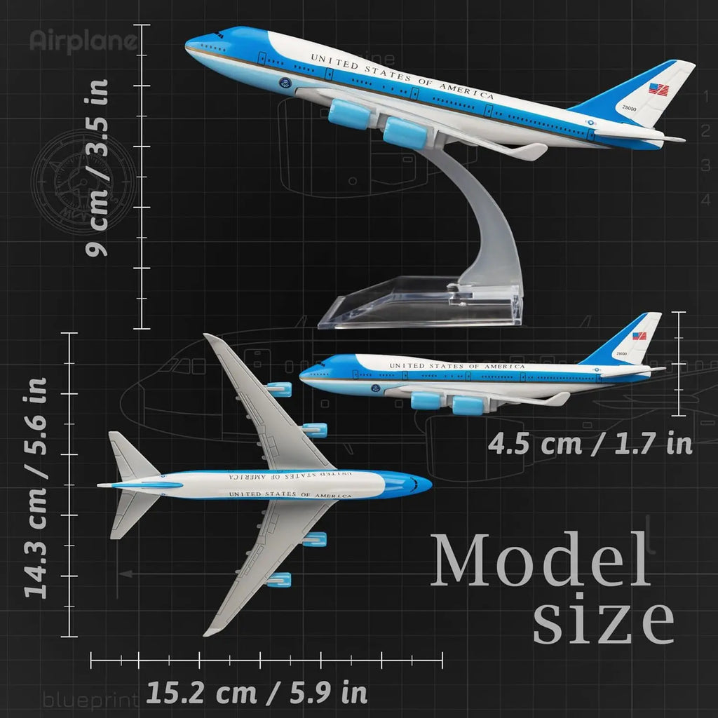 1:400 16cm The Air Force One 747Alloy Metal Model Aircraft Birthday Gift Plane Models Chiristmas Gift