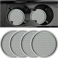 4PCS/Set Universal Anti-Slip Silicone Car Cup Holder Inserts Black Mat Coaster Universal Fit for Most Cars Car Accessories