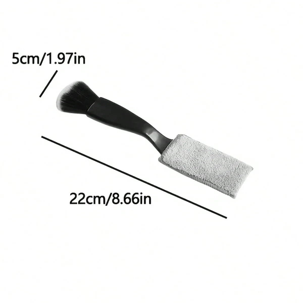 car double head cleaning brush 2 in 1 duster interior detailing soft tool for vents dashboard screen