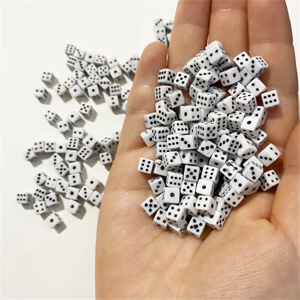 1000Pcs Super Mini 5MM D6 Point Dice With Square Angle For Board Games Trumpet Stereo Model Stationery Dice