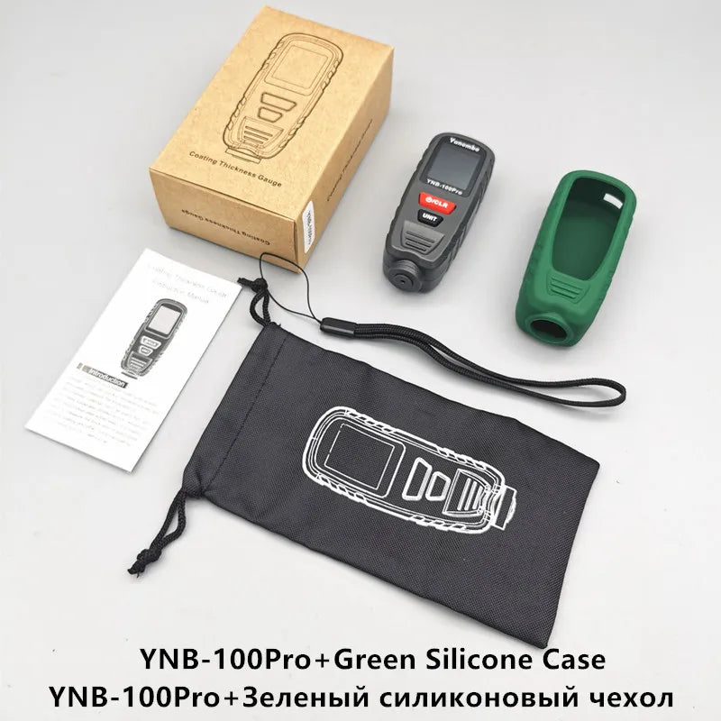 Yunombo 2023 New Release YNB-100Pro Fe NFe Fe+Zn Mini Film Thickness Meter Coating Thickness Gauge Car Paint Thickness Tester