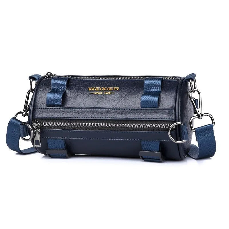 New Messenger Bag Cylinder Ins Men's Bag Casual Japanese Single Shoulder Men's Fashion Trend Street Bag Durable Simple Handbags