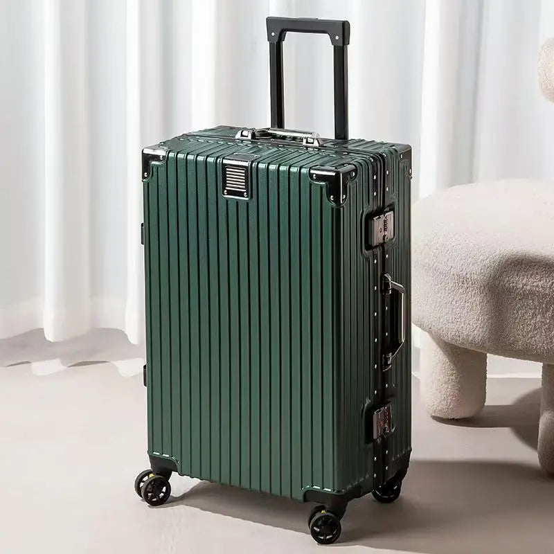 20-30inch Shockproof and Drop-resistant Suitcase Large Capacity Travel Luggage Aluminum Frame Password Lock Student Trolley Case