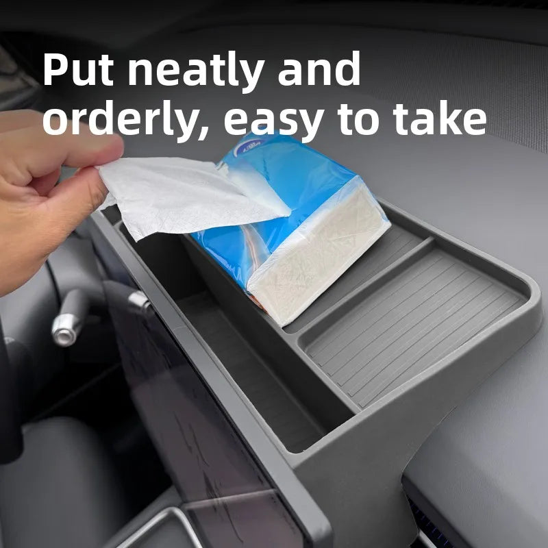 Car Screen Rear Storage Box Silicone Storage Box Auto Supplies Modification Car Accessories for Xpeng Xiaopeng G6 2025