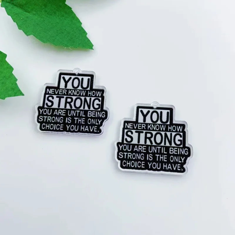 10pcs cartoon character acrylic earrings, keychains, jewelry pendants, DIY jewelry accessories, pendants