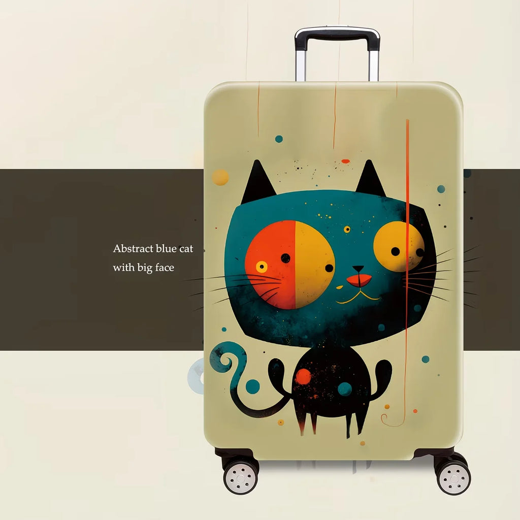 Naughty Kitten  Luggage Cover, High Stretch Elastic Anti-Scratch Dustproof Suitcase Protector for 20-32 Inch Travel Luggage