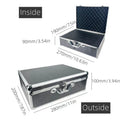 Heavy Duty Aluminum Tool Case with Foam Insert, Lockable Portable Storage Box for Mechanics, Electricians & Power Tools