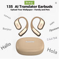 Bluetooth Game Earphones HTC NE39 AI Real Time Translation Open Ear, Surround Sound Stereo Comfortable for Gym Running Travel