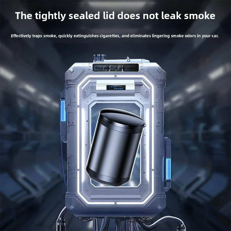 Car LED Ashtray Garbage Coin Storage Cup Container Cigar Ashtray Holder Auto Interior Accessories Car LED Aluminum Alloy Ashtray