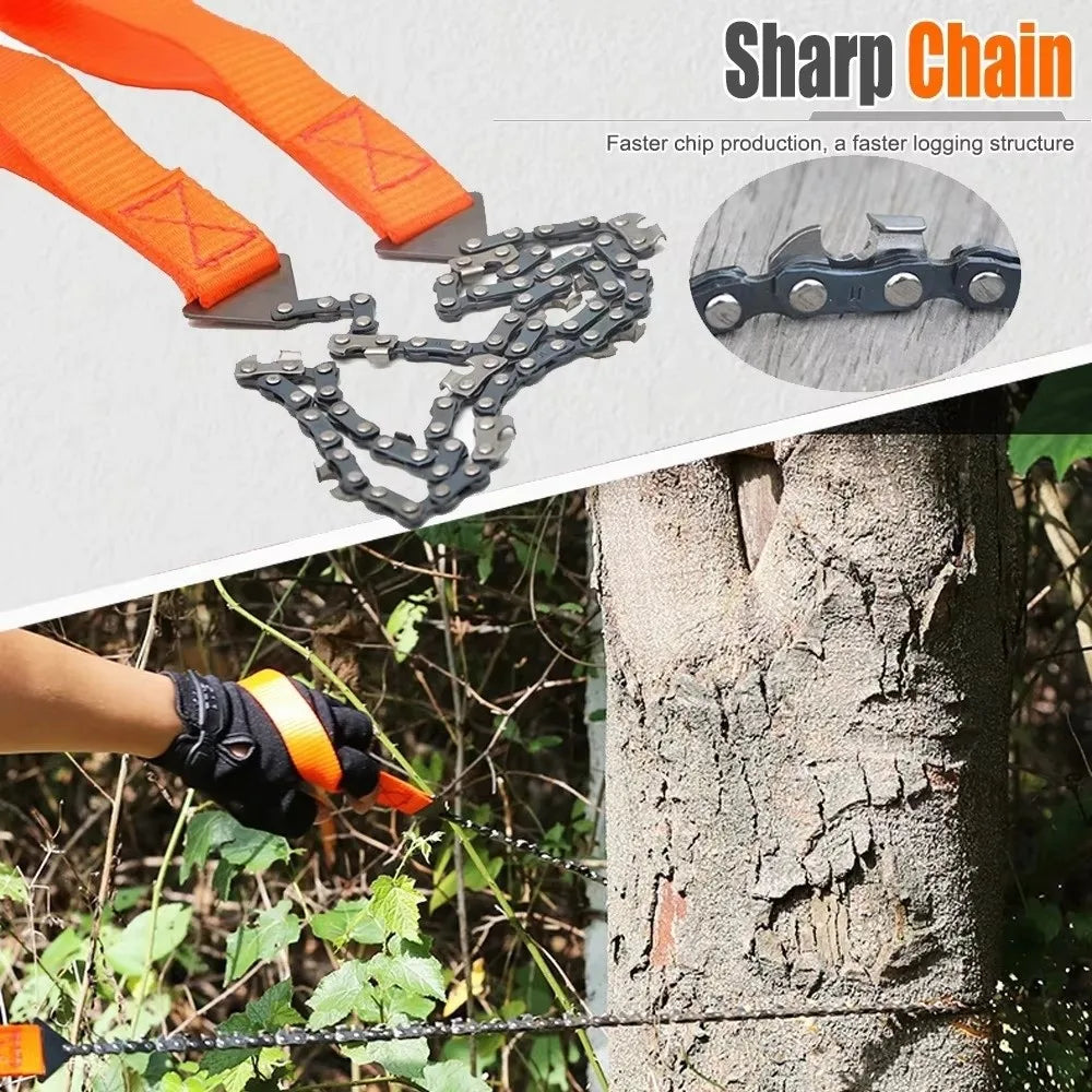 High Quality Portable Wire Saw 11/33 Teeth with Pouch Hand Drawn Saw Durable Multi Function Survival Chainsaw Field Work