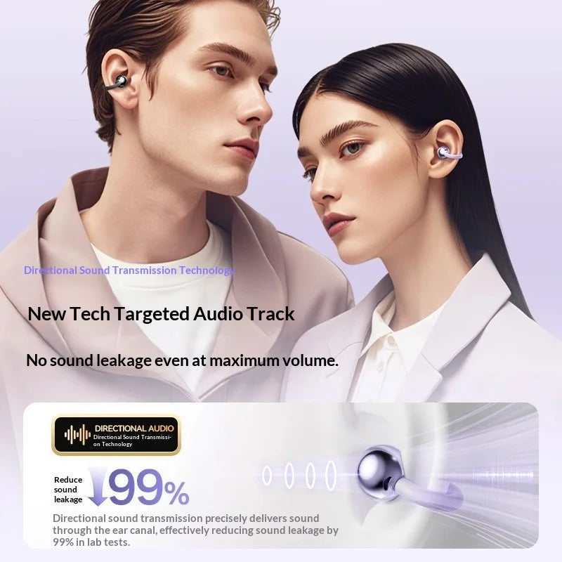 OWS New Clip-on Earphones Wireless Bluetooth 5.3 Earbuds Long Battery Life Perfect for Sports Music Clip Headphones With Mic