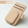 JFBONIN Leather Car Sun Visor Sunglasses Holder with Magnetic Clip Pen And Card Holder Creative Sunshade Storage Case