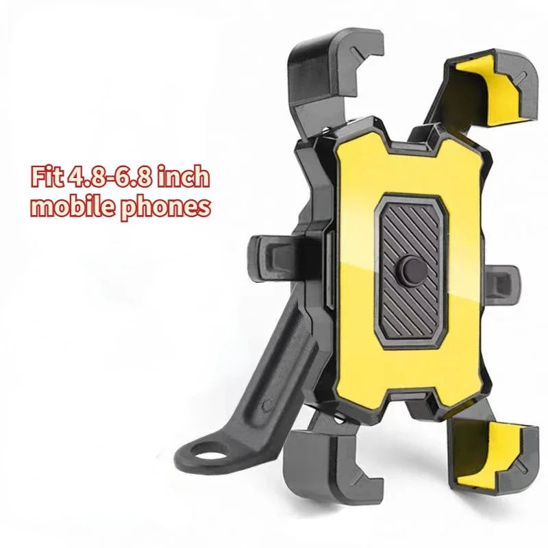 Motorcycle Phone Mount, Bike Mobile Holder, Handlebar Rearview Mirror Clip for Bicycle Scooter, iPhone More 4.8-6.8" Cell Phones
