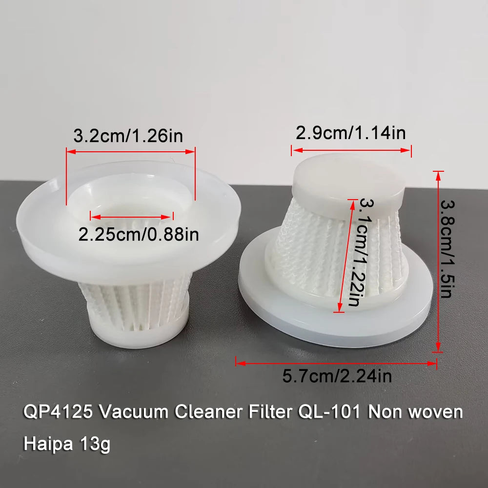 For 3101 Car Vacuum Cleaner 2PC Nonwovens Filter Element Filter Vacuum Cleaner Filter Element Home Car Cleaning Beauty Tools