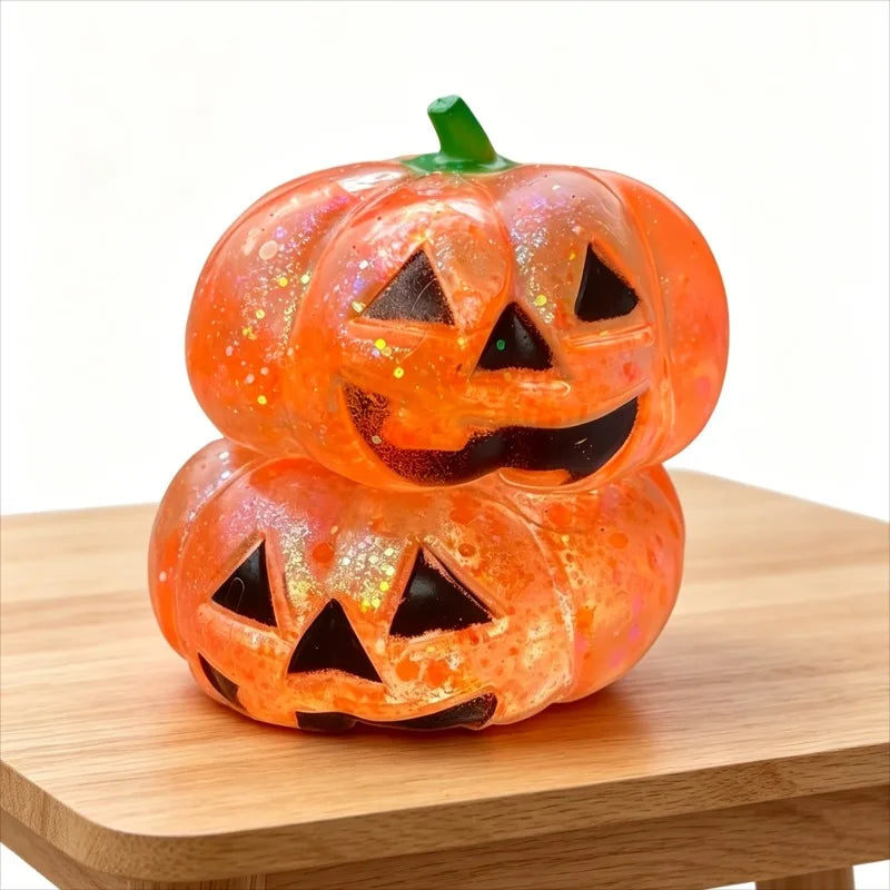 Halloween Pumpkin Maltose Stress Ball Squishy Toy Soft Stress Ball Slow Rebound Fidget Toy Stress Relief Funny Gift for Adults