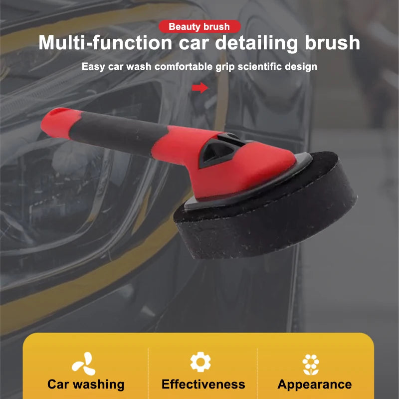 SEAMETAL Car Tire Shine Applicator Brush Sponge Pad Tire Wax Polishing Tool Auto Detailing Cleaning Brush for Vehicle Wheel Care