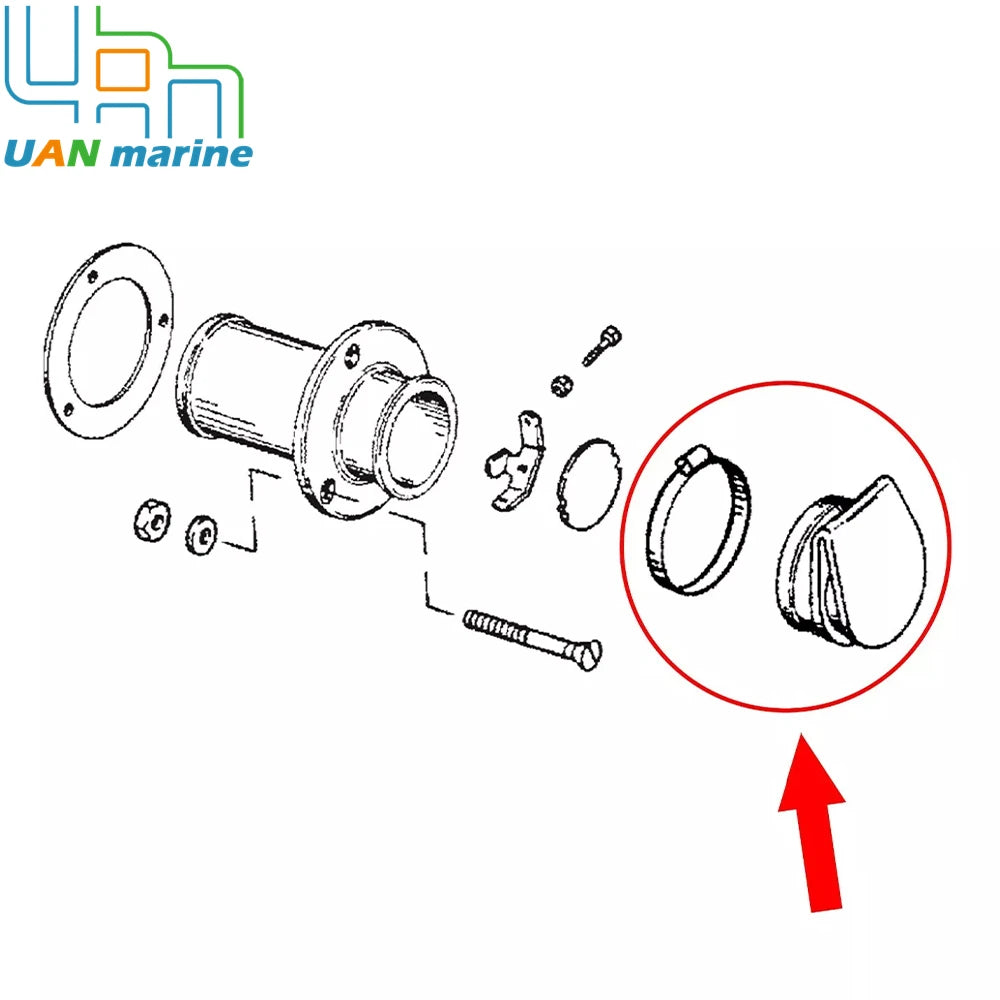 12644Q01 Marine 4" Exhaust Flapper Protector Valve for Mercruiser 12644Q01 12644A1 Sierra 18-4457 GLM 89250 Mallory 9-44001