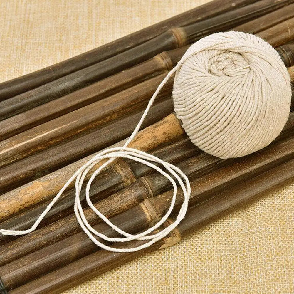 1/2 Roll Cooking Tools Butcher's Cotton Twine Meat Prep Trussing Turkey Barbecue String Meat Sausage Tie Rope Meat Prep Trussing